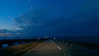 Lake Pontchartrain Causeway Northbound at Nightfall GoPro Hero 9 Black [upl. by Noelc794]