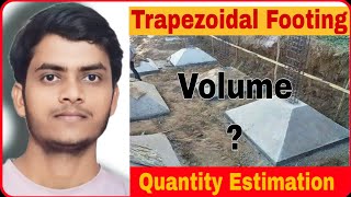 How to calculate volume of concrete for trapezoidal footing [upl. by Eves403]