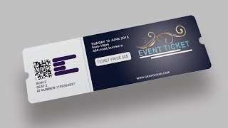 Event Ticket Design Photoshop Tutorial [upl. by Arek]