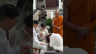 Blessing from Mama Papa 🙏🙏 mewsuppasit ordination god temple alwaysmew mamaj respect shorts [upl. by Arabrab]