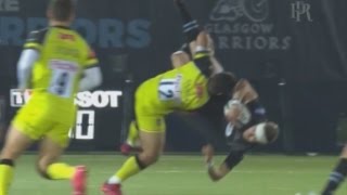 Enorme plaquage cathédrale de Matt Tomua en Champions Cup sur Finn Russel [upl. by Tap]