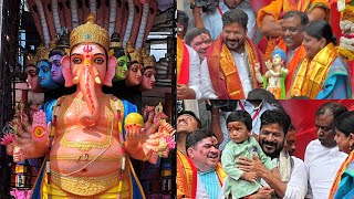 CM Revanth Reddy Attend Khairathabad Ganesh 1st Pooja  Khairathabad Ganesh Modati Pooja Completed [upl. by Boice]