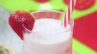 Strawberry Smoothie Recipe  Strawberry Banana Smoothie By SooperChef [upl. by Daniel]