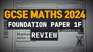 GCSE Maths 2024 Paper 1F review Edexcel [upl. by Angela]