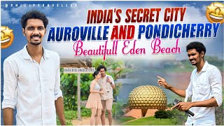 AUROVILLE AND PONDICHERRY BEAUTIFUL EDEN BEACH ⛱️ Philiptraveller [upl. by Anderson]