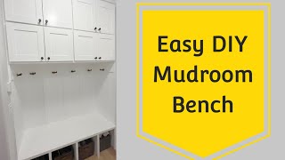 DIY Mudroom Bench with Upper Cabinets [upl. by Nan]