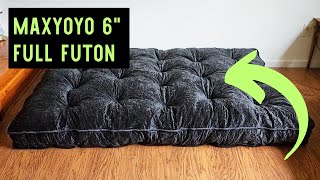 Maxyoyo Futon Filled with Shredded Memory Foam is a Soft Pillow Bed [upl. by Slrahc]