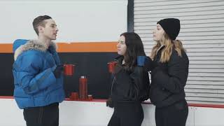 MACKENZIE amp MADDIE ZIEGLER LEARN HOW TO ICE SKATE WITH ADMA RIPPTON [upl. by Chick]