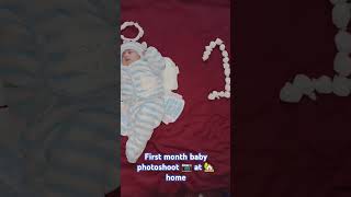 First month baby photoshoot ideas at 🏠 homerajshrikitrishika nadaniyaan cutebaby trendingshorts [upl. by Kippar]