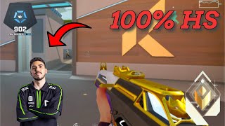 This is Perfect Crosshair Placement 100 HS  Valorant 2024 VISUAL [upl. by Cosma]