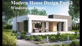 Revit Tutorial  Modern House Design Doors and Windows Part 4 [upl. by Godden]