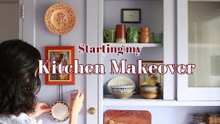 Starting my Vintage Kitchen Makeover  Rental  Budget  Thrifted  Secondhand [upl. by Chretien120]