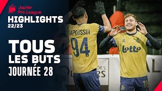 TOUS LES BUTS 🔥🔥 Jupiler Pro League Highlights GD28 [upl. by Gerri]