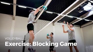 Exercise blocking game  Volleyball [upl. by Vito]