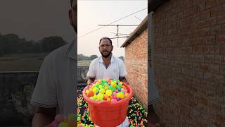 Ping pong challenge multi color 25000 ball melodies pouring challenge funnygame short [upl. by Trstram54]