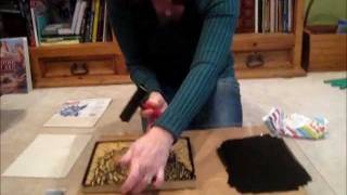 Lino Demo 4  How To Print a Linocut [upl. by Eelnayr]