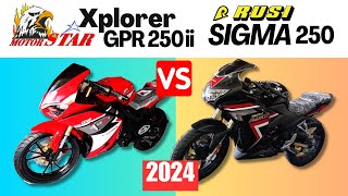 Motorstar Xplorer GPR II vs Rusi Sigma 250  Side by Side Comparison  Specs amp Price  2024 [upl. by Herrah]