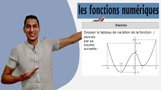 les fonctions numériques tronc commun exercices  tableau de variation [upl. by Montana]