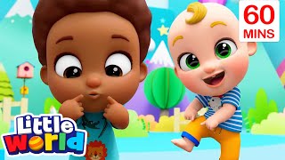 Head Shoulders Knees And Toes  Kids Songs amp Nursery Rhymes by Little World [upl. by Nymsaj]