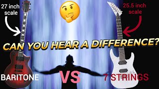 Baritone guitar vs 7 string Guitar Both in drop F [upl. by Anitahs533]