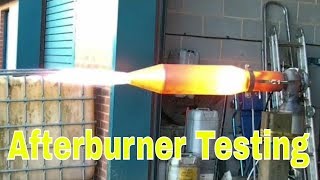 jet engine afterburner testing DIY jet engine turbojet [upl. by Radnaxela]