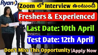 Ryan Company Hiring 2023 Zoom interviews Jobs in Hyderabad Jobs in Telugu  mk jobs information [upl. by Ailisec]