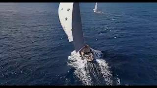 Truly Classic 90 Acadia Super Yacht Challenge in Antigua 2018 [upl. by Ardnek19]