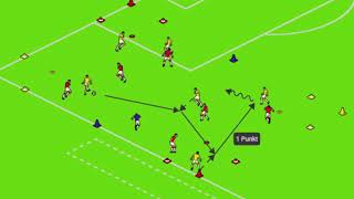 Fussballtraining Spielform 6 vs 6 plus König [upl. by Calloway293]