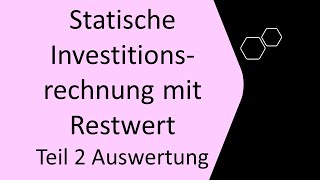 Statische Investitionsrechnung Kosten Gewinn Rentabilitätsund Amortisationsrechnung Auswertung [upl. by Ethelda]