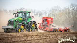 Aussaat Väderstad Drille  John Deere 8RX  moderne Landwirtschaft  Landwirtschaftsbetrieb Renzow [upl. by Asirahc158]