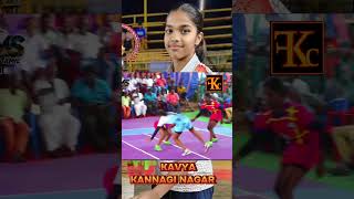 KAVYA 🔥 KANNAGI NAGAR kannaginagar kabaddi sports karthika suji shorts [upl. by Ahsilad]