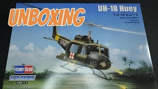 HobbyBoss 172 UH1B Huey Helicopter 87228 Unboxing [upl. by Atsejam]