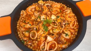 😀 GARBANZOS A LA MARINERA una receta de la abuela deliciosa cocinaespañola cocinatradicional [upl. by Fitting194]