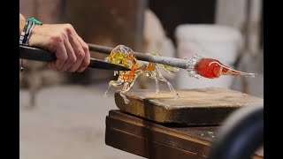 0828 Blowing a Venetian Glass Horse in Murano Italy [upl. by Nosliw707]