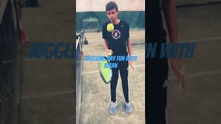 Juggling time with my boy juggling tips fun fly tennispractice tips [upl. by Zemaj]