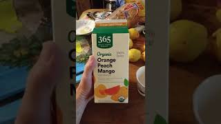 365 Whole Foods Market Organic Orange Peach Mango Juice Review [upl. by Little993]