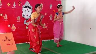 Aigiri Nandini  Ishanvi Hegde  Durga puja dance  Bharatanatyam  program in school [upl. by Francene74]