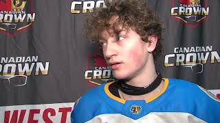 2023 Canadian Crown U15 Tournament Jackson Haugan Interview [upl. by Angelle]