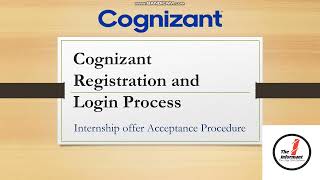 Cognizant Internship Acceptance Procedure  One Cognizant Portal Registration  BGV Introduction [upl. by Wylie]