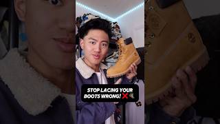 How To Correctly Lace Timberland Boots Loose Lacing Tutorial [upl. by Harriett]