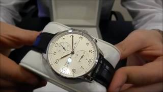 IWC Portuguese Chrono White 2011  WatchesGMT [upl. by Licko]