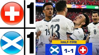 Scotland vs Switzerland 11 EURO 2024  Shaqiri Goal  mctominay goal 2024  suisse vs scotland [upl. by Retnyw]