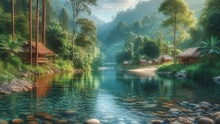 Relaxation Music Audio Therapy Full Natural Sounds Lullaby Insomnia Bird Stress  Music Santai [upl. by Kindig72]