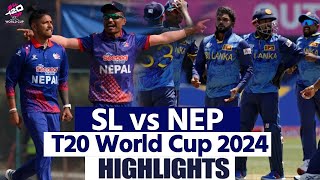 T20 World Cup SL vs NEP 2024 Highlights Sri Lanka vs Nepal 23rd T20 World Cup Highlights [upl. by Auqcinahs]