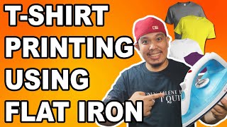 HOW TO PRINT TSHIRT USING FLAT IRON  The Printing Shock  Marlon Ubaldo [upl. by Olocin]