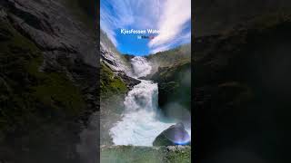 Kjosfossen Waterfall 🇳🇴🗺️ norway travelnorway europe flåm [upl. by Kablesh949]