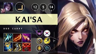 KaiSa ADC vs Zeri Triple Kill Dominating  KR Master Patch 1419 [upl. by Ivetts477]