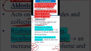 Aldosterone actions [upl. by Anauqahc]