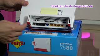 AVM FritzBox 7580 für Telekom MagentaZuhause DSL VDSL Glasfaser [upl. by Elpmid]