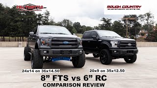 8quot FTS Lift Kit VS 6quot Rough Country Lift Kit Comparison  F150 EcoBoost ON 35s [upl. by Beker]